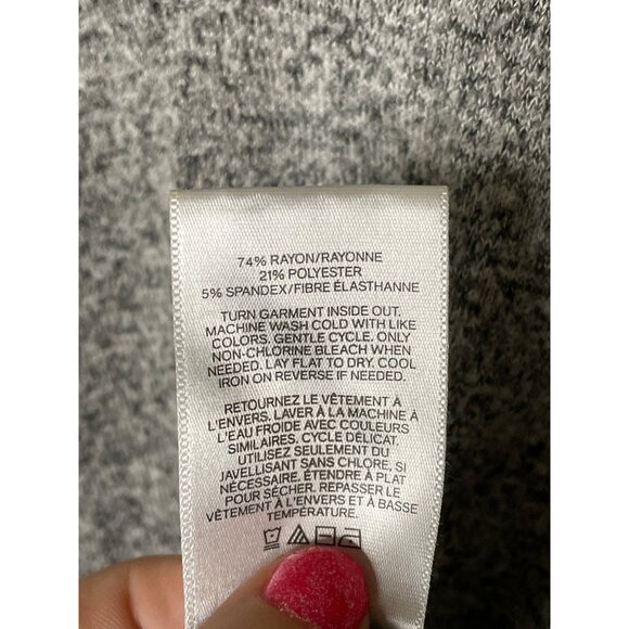 Express One Eleven Womens Grey V Neck Sweater Small Rayon Spandex Long Sleeve - Picture 4 of 4